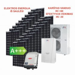 Saulės elektrinė 5,13 kW ir šilumos siurblys