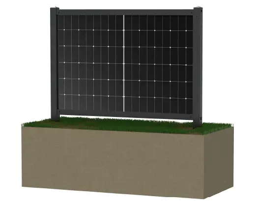 Saulės elektrinė – tvora 2 horizontal