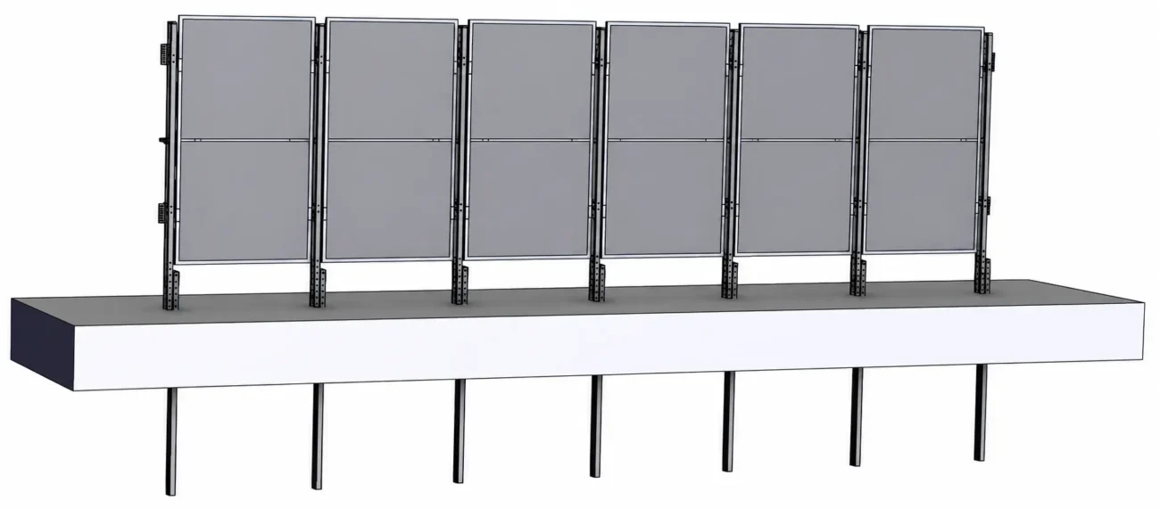 Saulės elektrinė – tvora 1 vertical