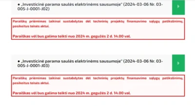 Parama verslui saulės elektrinėms 