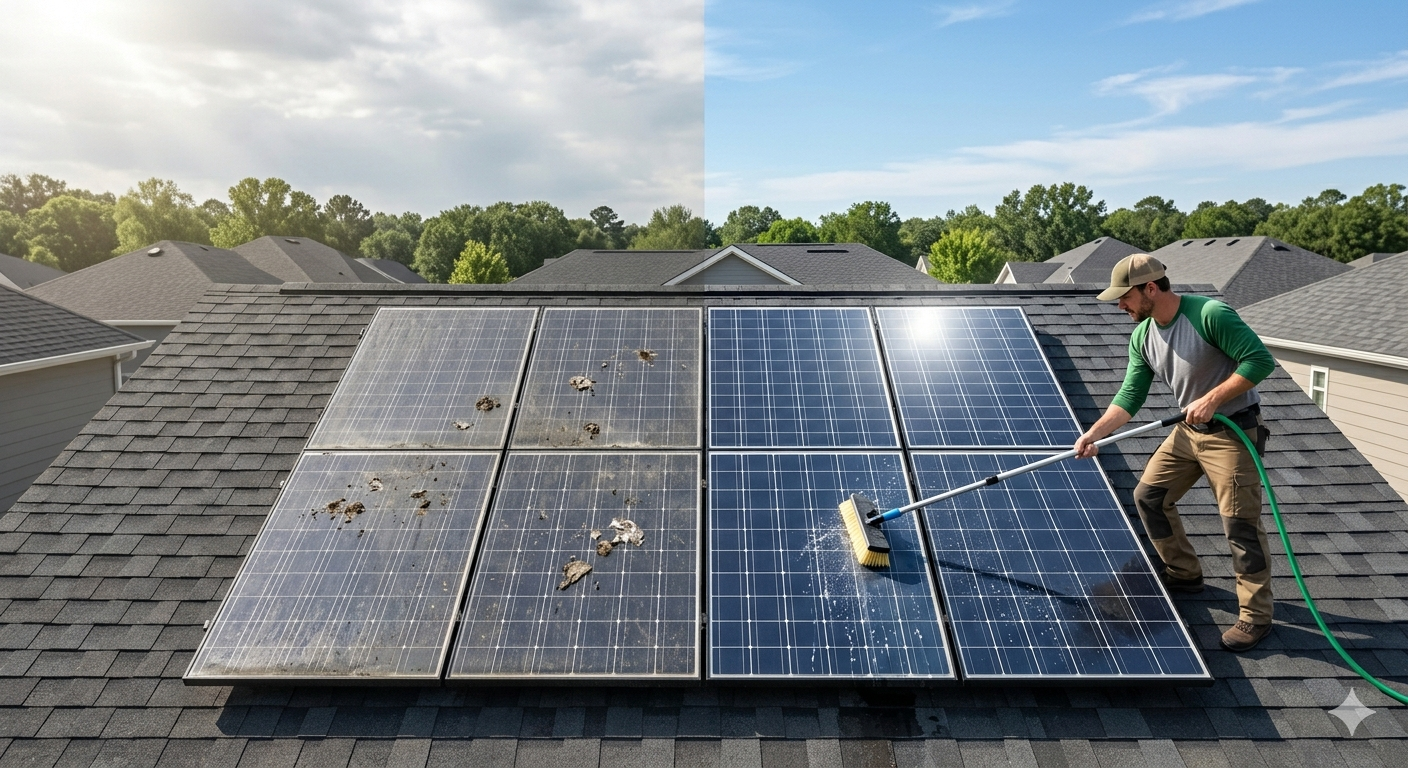 Ar reikia plauti saulės modulius?